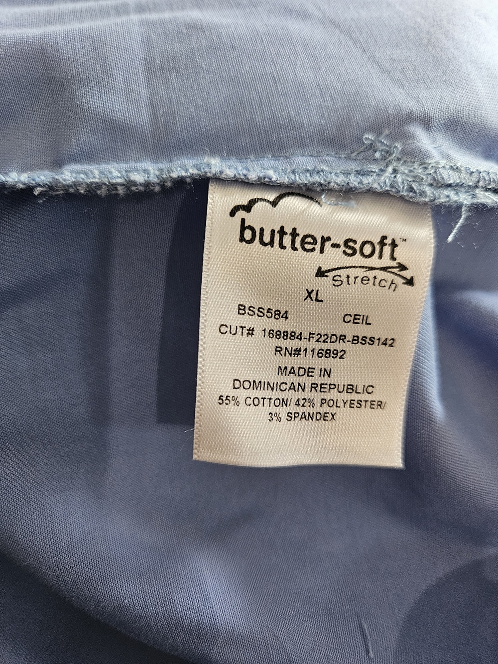Butter light blue Butter-Soft Henley Scrub Top - Picture 4 of 7